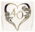 40th Anniversary Champagne Glasses