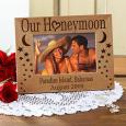 Personalized Wood Honeymoon Picture Frames