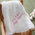 Personalized Baby Love Fringe Blanket - Snow White