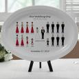 Personalized Wedding Gift Platter - Bridal Party Characters