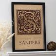 Custom Canvas Art with Family Name and Monogram - Medium