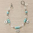 Personalized Charm Bracelet - Love, Aunt, Joy