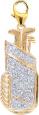 Gold and Diamond Girl Golf Bag Charm