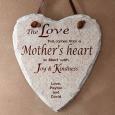 Personalized Slate Wall Plaque - A Mother's Heart Design