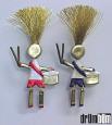 Wild Drummer Girl Pin