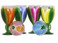 Hand Painted Tulip Iced Tea Glasses,  Set of 2, 4 or 6