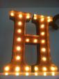 Vintage Marquee Lights - Letter H