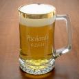 Gold Rimmed Personalized Beer Mug