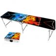 Firewater Portable Beer Pong Table with Bottle Opener, 8 feet