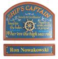 Ships Captain Hanging Sign - Personalized