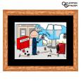 Auto Body Mechanic Cartoon Print - Personalized