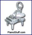 Silver Piano Charm