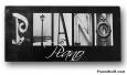 Piano Letters Plaque - 6"x12"