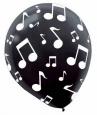 Music Notes Balloons - Black