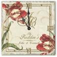 Personalized Tulips Marble Clock with Stand