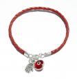 Braided Red Bracelet with Hamsa & Evil Eye Charms