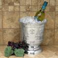 Fleur de Lis Polished Wine Chiller
