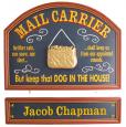 Mail Carrier Hanging Sign - Personalized