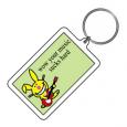 Happy Bunny Music Keychain