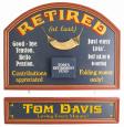 Retired Hanging Sign - Personalized