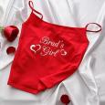 Red Personalized Ladies Camisole - My Girl Design