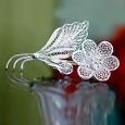 Sterling silver brooch - Silver Allamanda