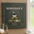 19th Hole Personalized Canvas Golf Pub Sign Wall Art