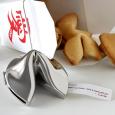 Personalized Silver Fortune Cookie Gift - Fortunes of Love Design